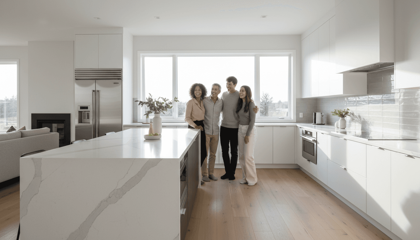 Rénovation de cuisine avec armoires modernes et comptoirs