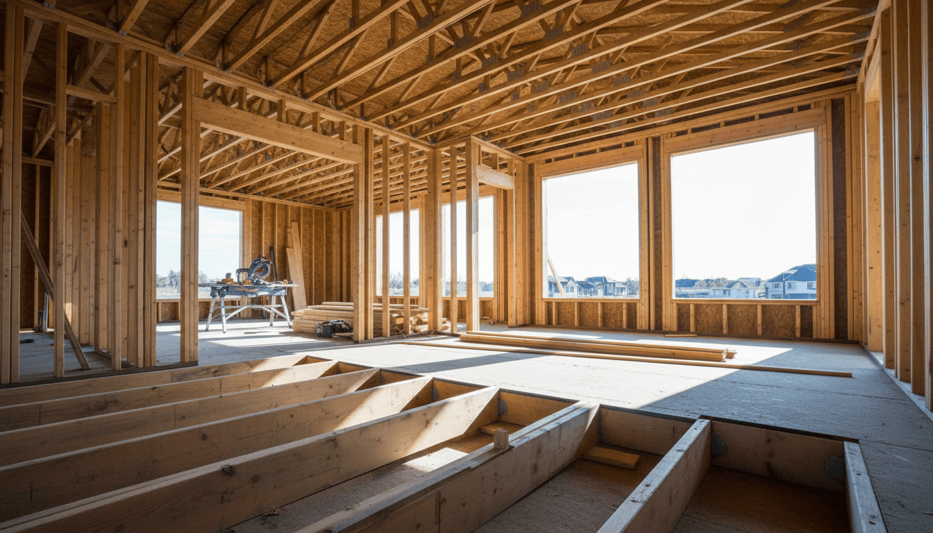 Nouvelle construction résidentielle en cours de chantier